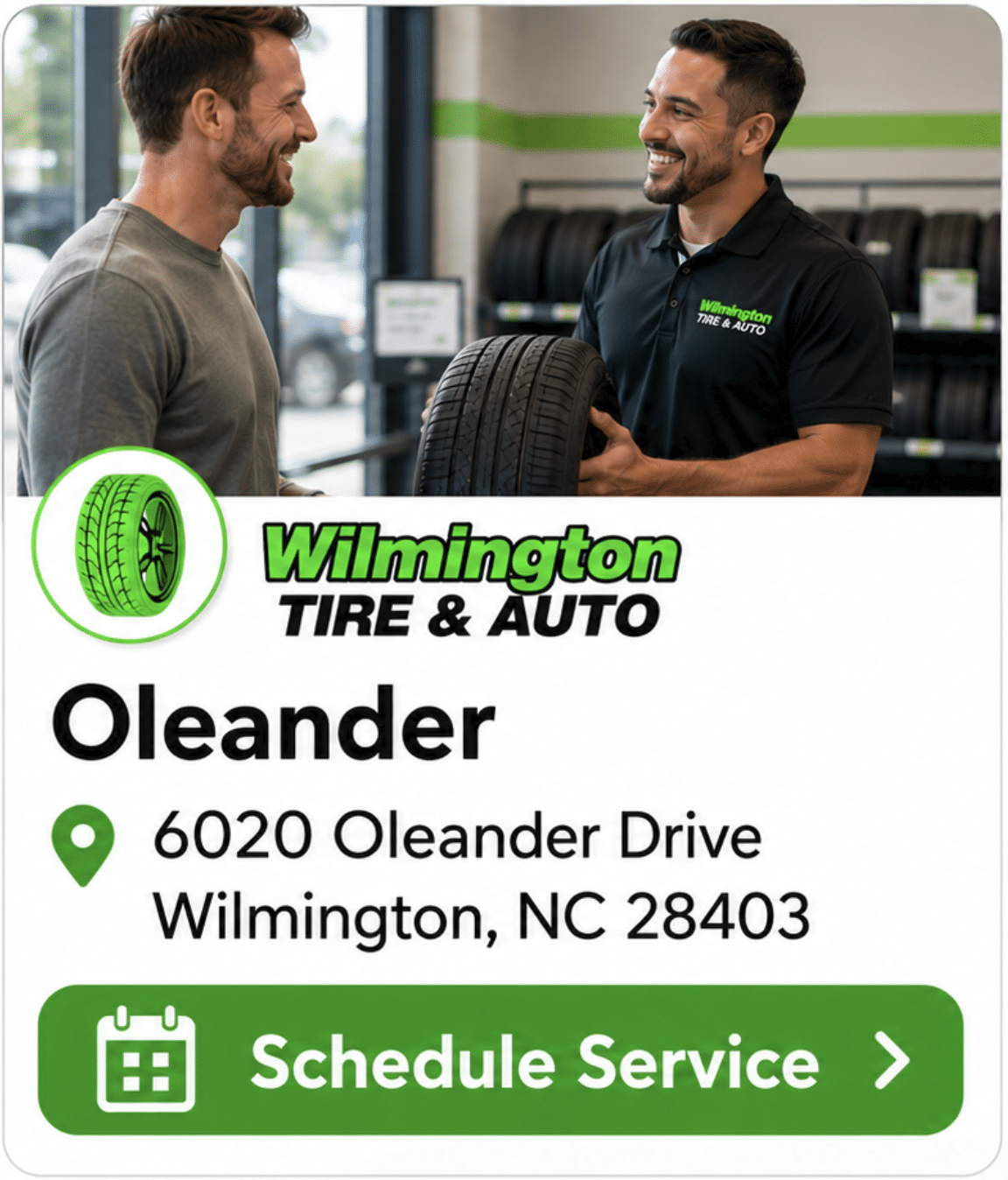 Schedule service at 6020 Oleander Drive, Wilmington, NC 28403